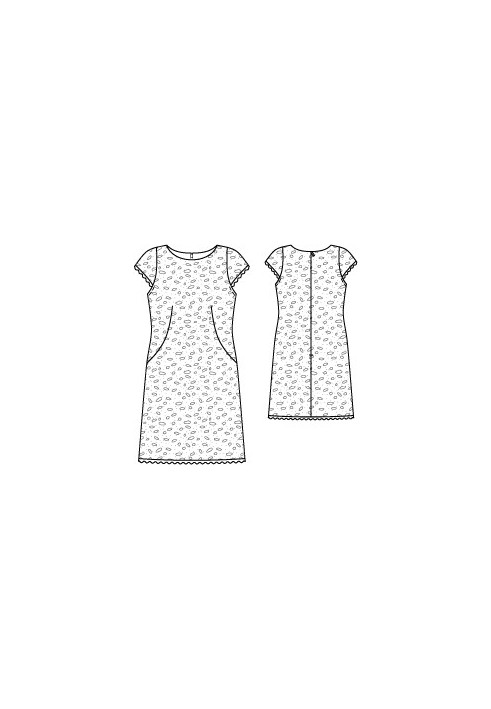 Pattern Lace dress with short sleeves (Burda 9/2012, pattern number 108)