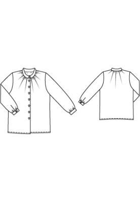 Pattern Blouse-shirt made of metallic batiste (Burda 3/2012, pattern number 127)