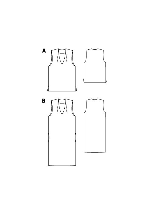 Pattern Simple cut sleeveless dress (Burda 6/2012, pattern number 114 B)