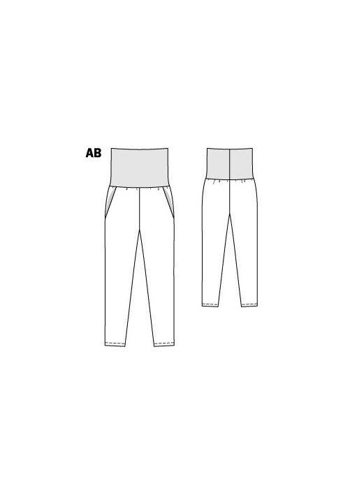 Викрійка Брюки з "вареного" шовку на трикотажному поясі (Burda 6/2012, № викрійки 138 B)