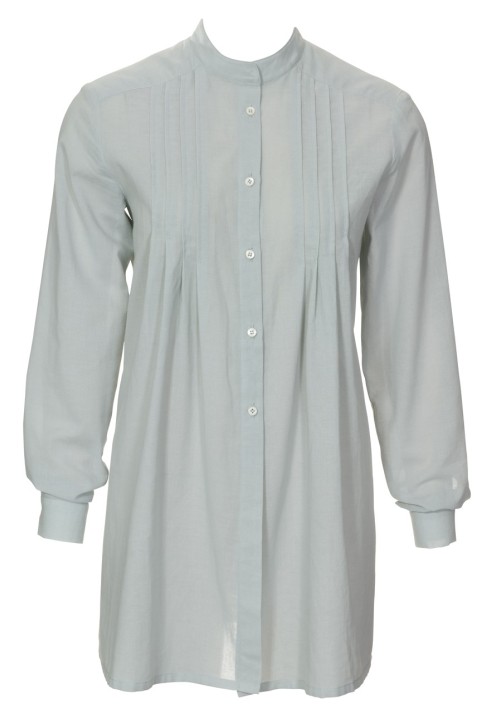 Pattern Blouse-shirt with pleats and stand-up collar (Burda 4/2010, pattern number 110 B)