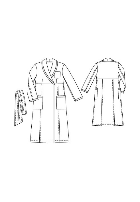 Pattern Bathrobe with shawl collar (Burda 2/2010, pattern number 134)