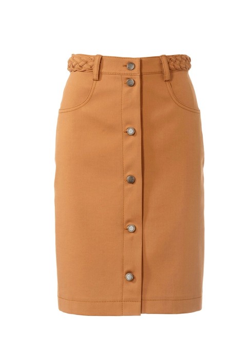 Pattern Narrow cut skirt with braided belt (Burda 3/2020, pattern number 108 B)