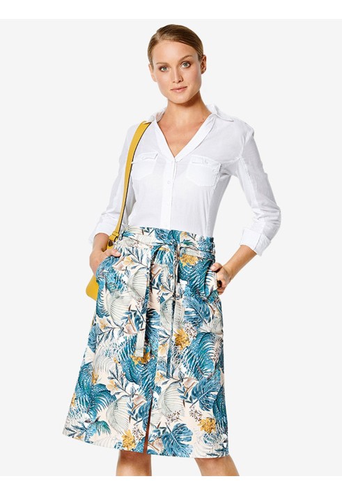 Pattern A-line skirt with belt (Burda 1/2020, pattern no. 6235 B)