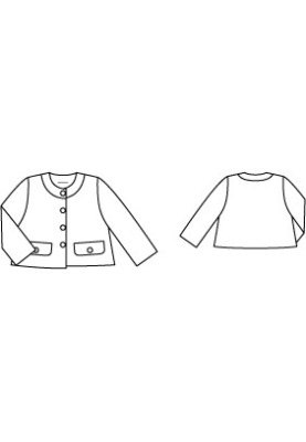 Pattern Jacket short with a round neckline (Burda 2/2012, pattern number 139)