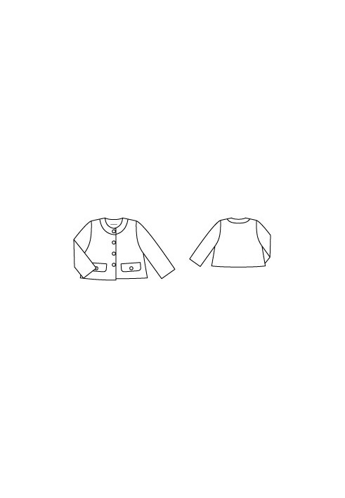 Pattern Jacket short with a round neckline (Burda 2/2012, pattern number 139)