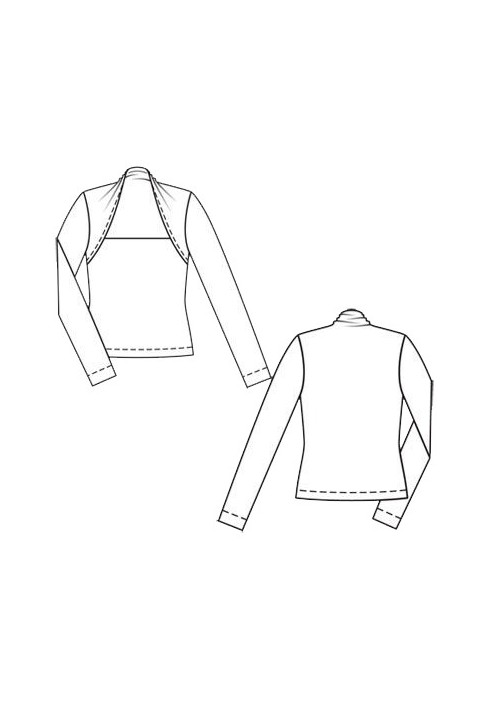 Pattern Pullover of a fitted silhouette with a bolero effect (Burda 1/2011, pattern number 129 B)