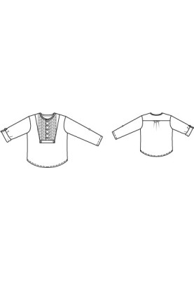 Pattern Polo shirt with plastron (Burda 9/2011, pattern number 148)