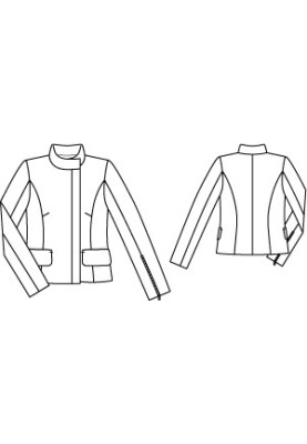 Pattern Leather jacket with stand-up collar (Burda 9/2010, pattern number 107)