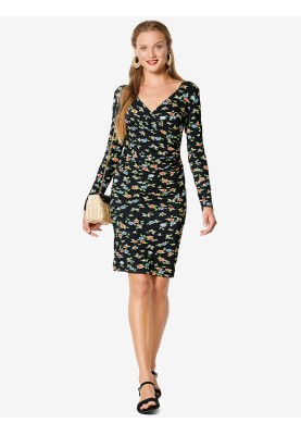 Pattern Knitted dress with a smell and drapes in the side seam (Burda 1/2020, pattern number 6211 A)