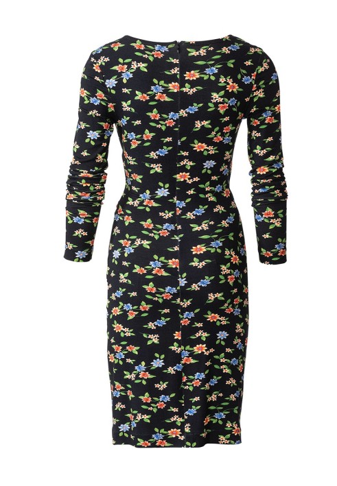 Pattern Knitted dress with a smell and drapes in the side seam (Burda 1/2020, pattern number 6211 A)