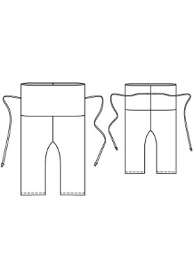 Выкройка Брюки пляжные с поясом-завязкой (Burda 6/2012, № выкройки 147 B)