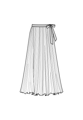 Pattern Pleated maxi skirt (Burda 8/2012, pattern number 140)