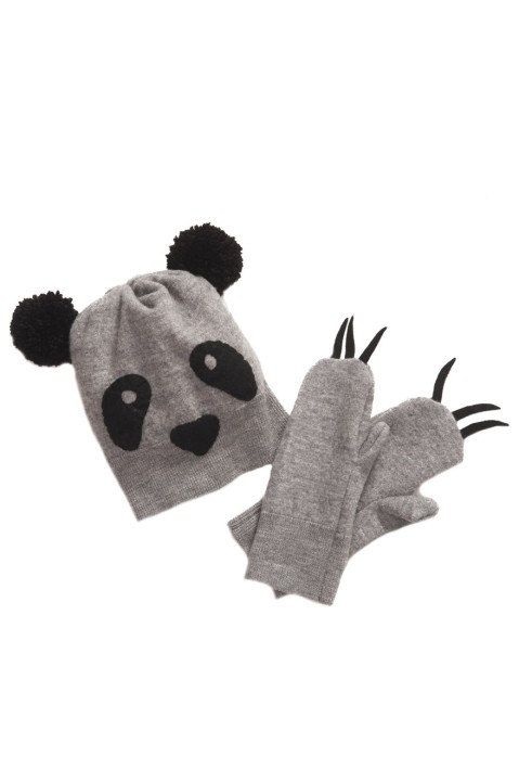 Pattern "Panda" hat and mittens with "claws" (Burda 11/2011, pattern number 143)