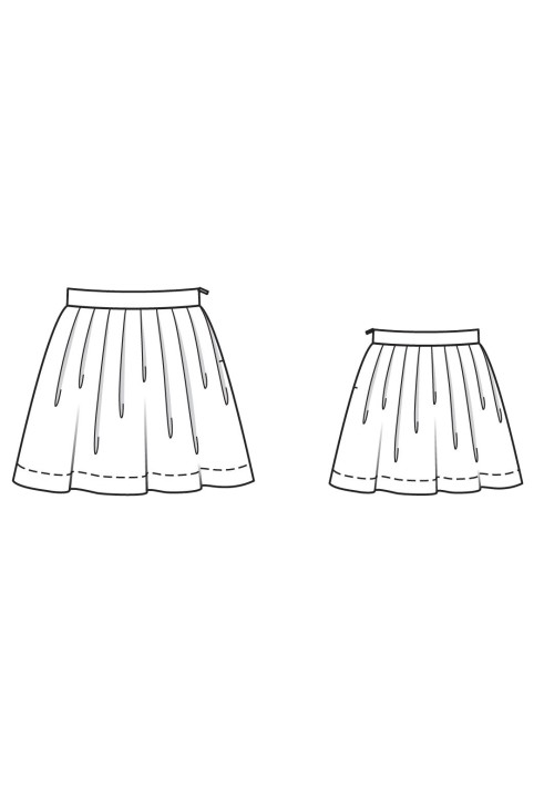 Pattern Skirt with pleats (Burda 7/2014, pattern number 133)