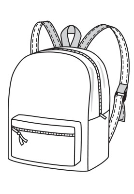 Выкройка Рюкзак с карманом-портфелем (Burda 8/2016, № выкройки 144)
