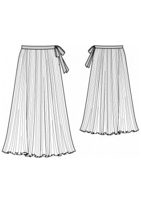 Pattern Long pleated skirt (Burda 1/2013, pattern number 135)