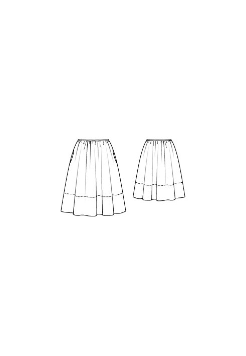 Pattern Skirt with a lush cut made of lamé poplin (Burda 3/2011, pattern number 117)