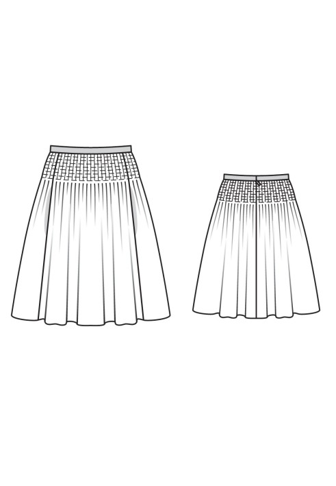 Pattern Skirt with puffs (Burda 5/2014, pattern number 119 A)