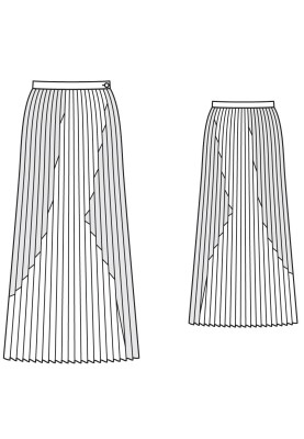 Pattern Long pleated skirt (Burda 8/2014, pattern number 107)