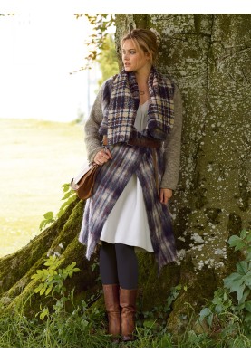 Pattern Coat of original cut with knitted sleeves (Burda 10/2012, pattern number 136)