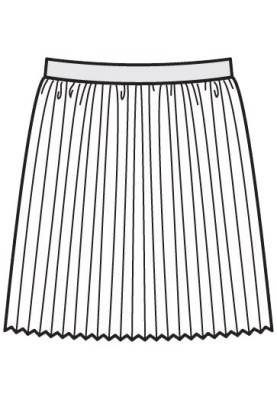 Pattern Pleated skirt (Burda 2/2013, pattern number 152)