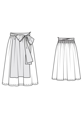 Pattern Skirt and apron (Burda 9/2014, pattern number 133)