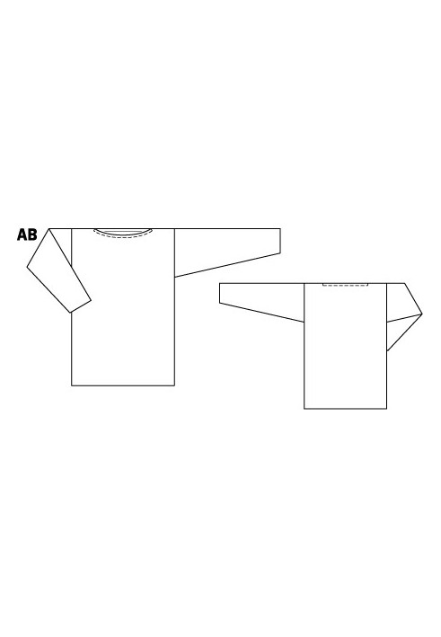 Выкройка Пуловер прямого кроя с вырезом горловины челноком (Burda 10/2012, № выкройки 143 B)