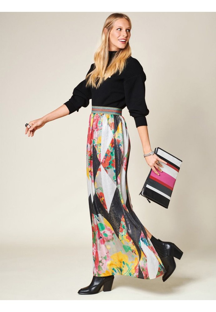 Pattern Maxi skirt on an elastic belt (Burda. Sew easily and quickly fall-winter 2018, pattern number 6 C)