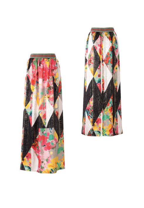 Pattern Maxi skirt on an elastic belt (Burda. Sew easily and quickly fall-winter 2018, pattern number 6 C)