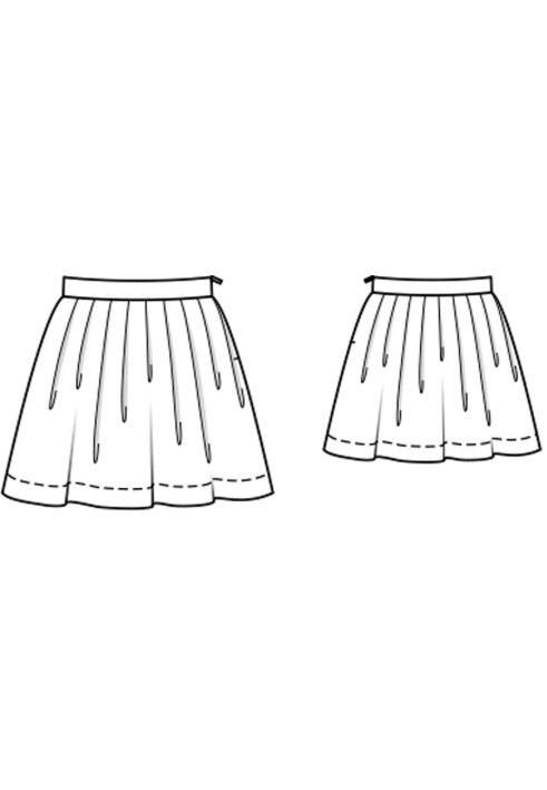 Pattern A lush skirt with pleats (Burda. Children 1/2017, pattern number 610 B)