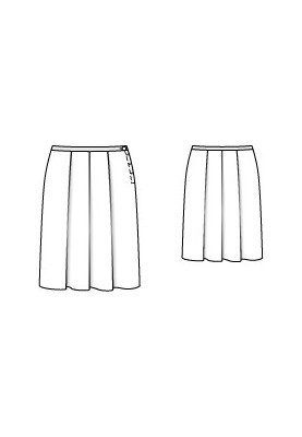 Pattern Pleated chiffon skirt (Burda 6/2012, pattern number 110)