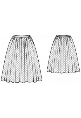 Pattern A lush skirt with a rap ribbon belt (Burda 1/2013, pattern number 126)