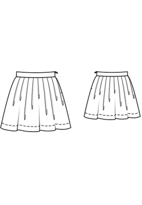 Pattern Short pleated skirt (Burda. Children 1/2017, pattern number 610 A)