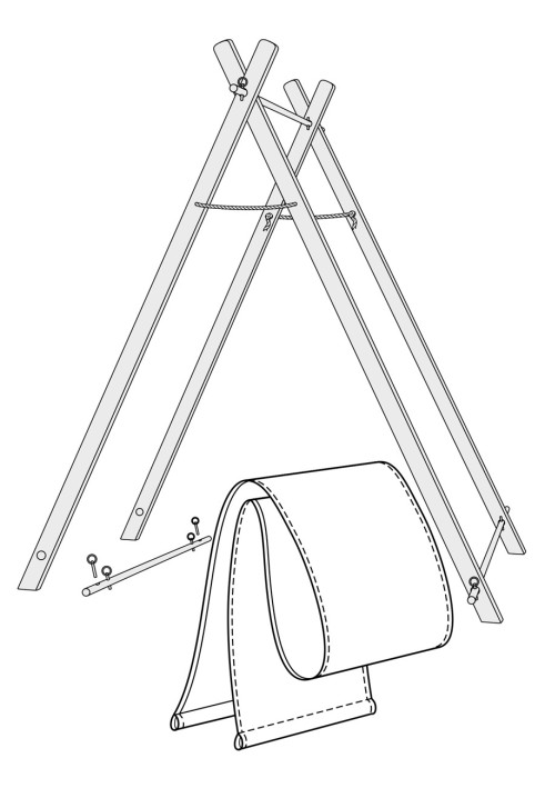 Pattern Tent made of patterned fabric (Burda 4/2018, pattern number 135)