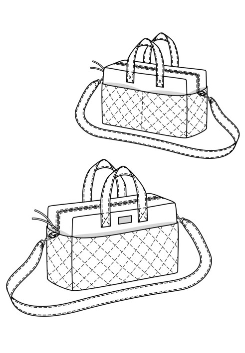 Pattern Bag for a baby carriage (Burda 10/2017, pattern number 133)