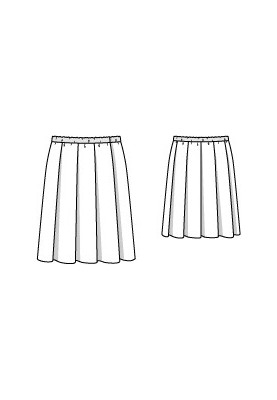 Pattern Skirt in a circular pleat (Burda 12/2013, pattern number 125)