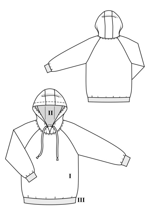 Выкройка Анорак с контрастным поясом и манжетами (Burda. Мода Plus 2/2019, № выкройки 403)