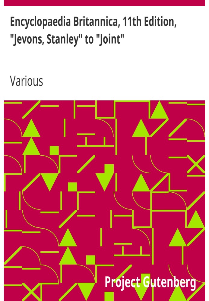 Британська енциклопедія, 11-е видання, «Джевонс, Стенлі» до «Джойнт», том 15, частина 4