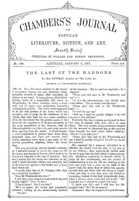 Chambers's Journal of Popular Literature, Science, and Art, No. 680 January 6, 1877