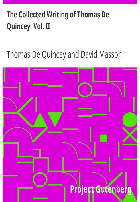 Зібрання творів Томаса Де Квінсі, том. II