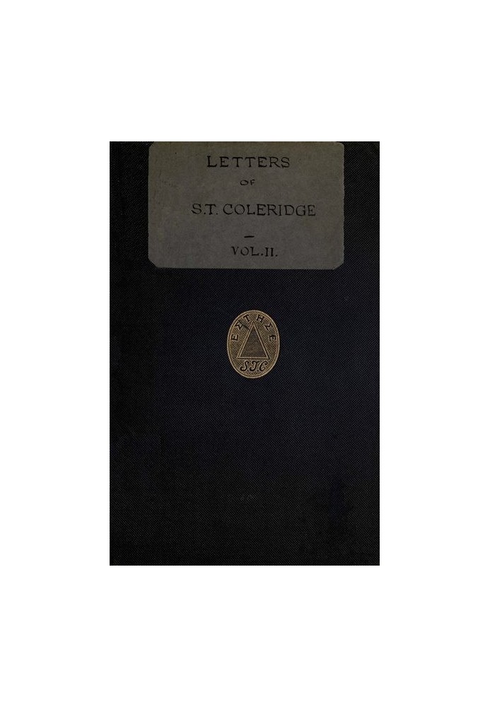 Letters of Samuel Taylor Coleridge, Vol. 2 (of 2)