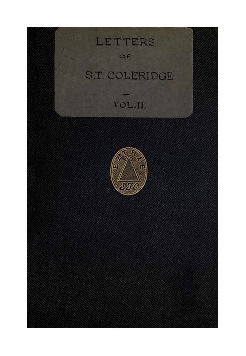 Letters of Samuel Taylor Coleridge, Vol. 2 (of 2)