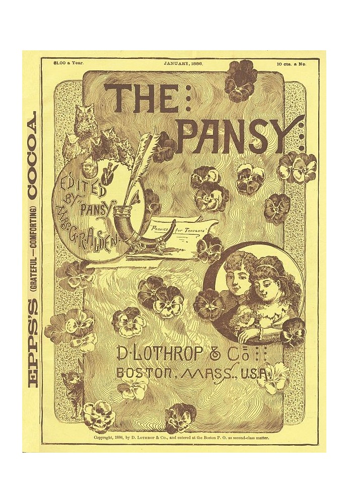 The Pansy Magazine, January 1886