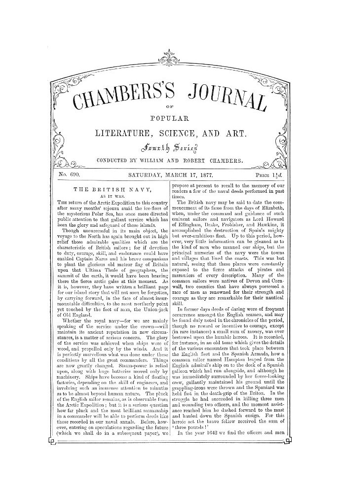 Chambers's Journal of Popular Literature, Science, and Art, No.690 March 17, 1877