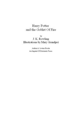 Harry Potter and the Goblet of Fire