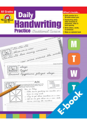 Daily Handwriting Practice Traditional Cursive, All Grades (Evan-Moor EMC 79)1.