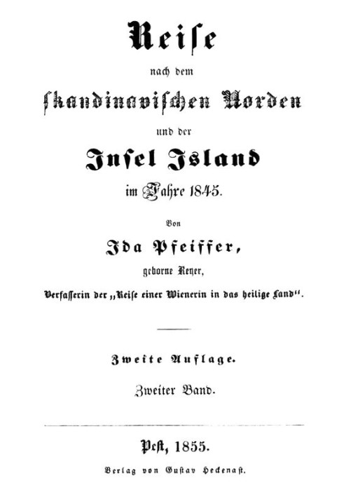 Подорож на скандинавську північ і острів Ісландія в 1845 р. Другий том.