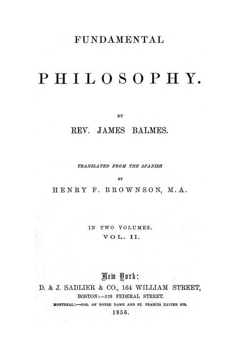 Fundamental Philosophy, Vol. 2 (of 2)