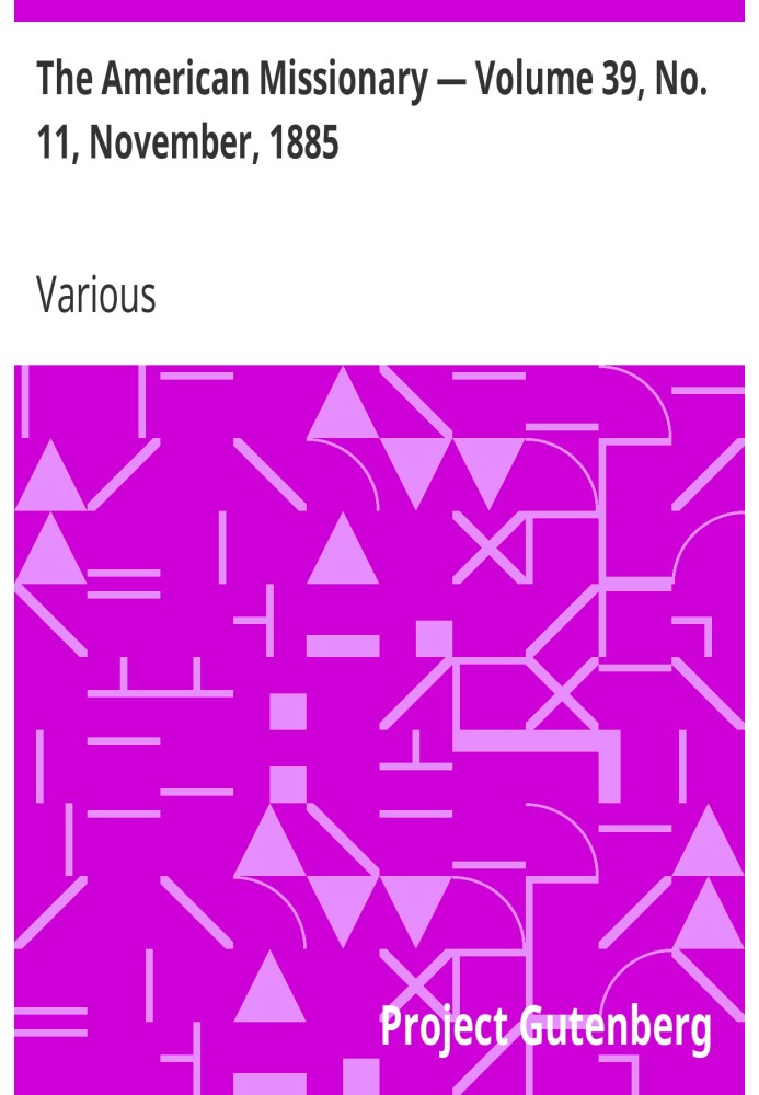 Американський місіонер — том 39, № 11, листопад 1885 р